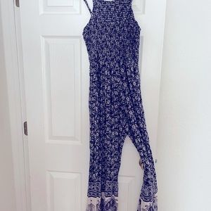 Dark Blue and white pant paisley jumper
